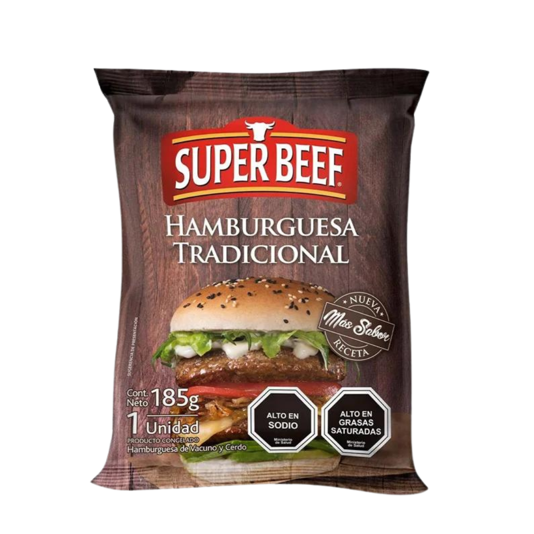 Hamburguesa súper beef 185 g