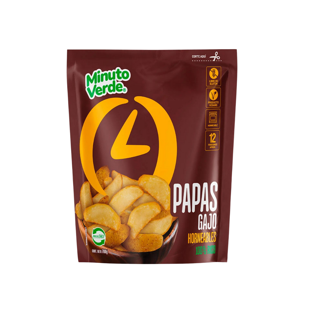 Papas gajos minuto verde