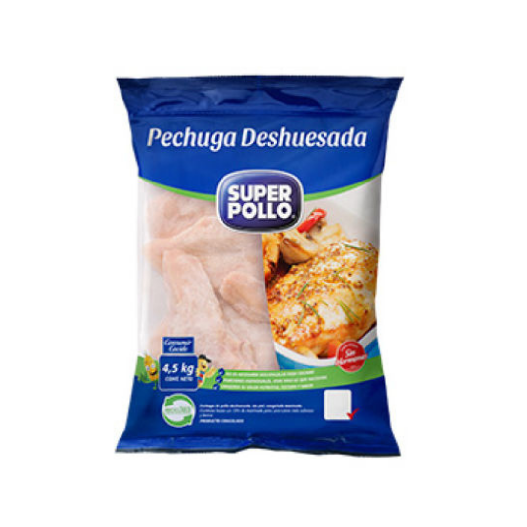 Pechuga deshuesada 4.5 kilos super pollo