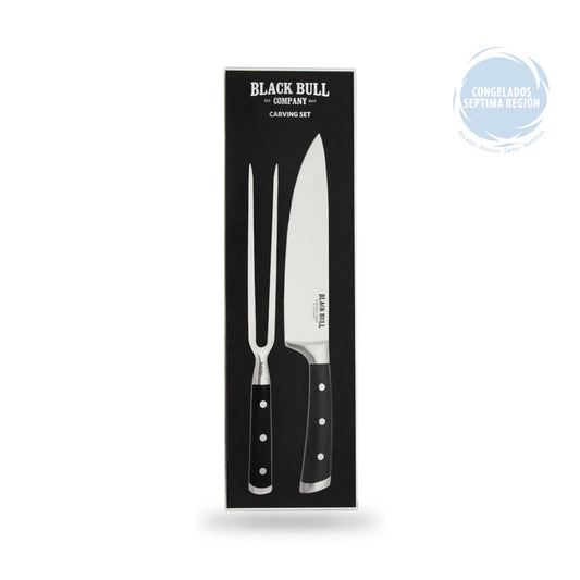 Carving Set black bull