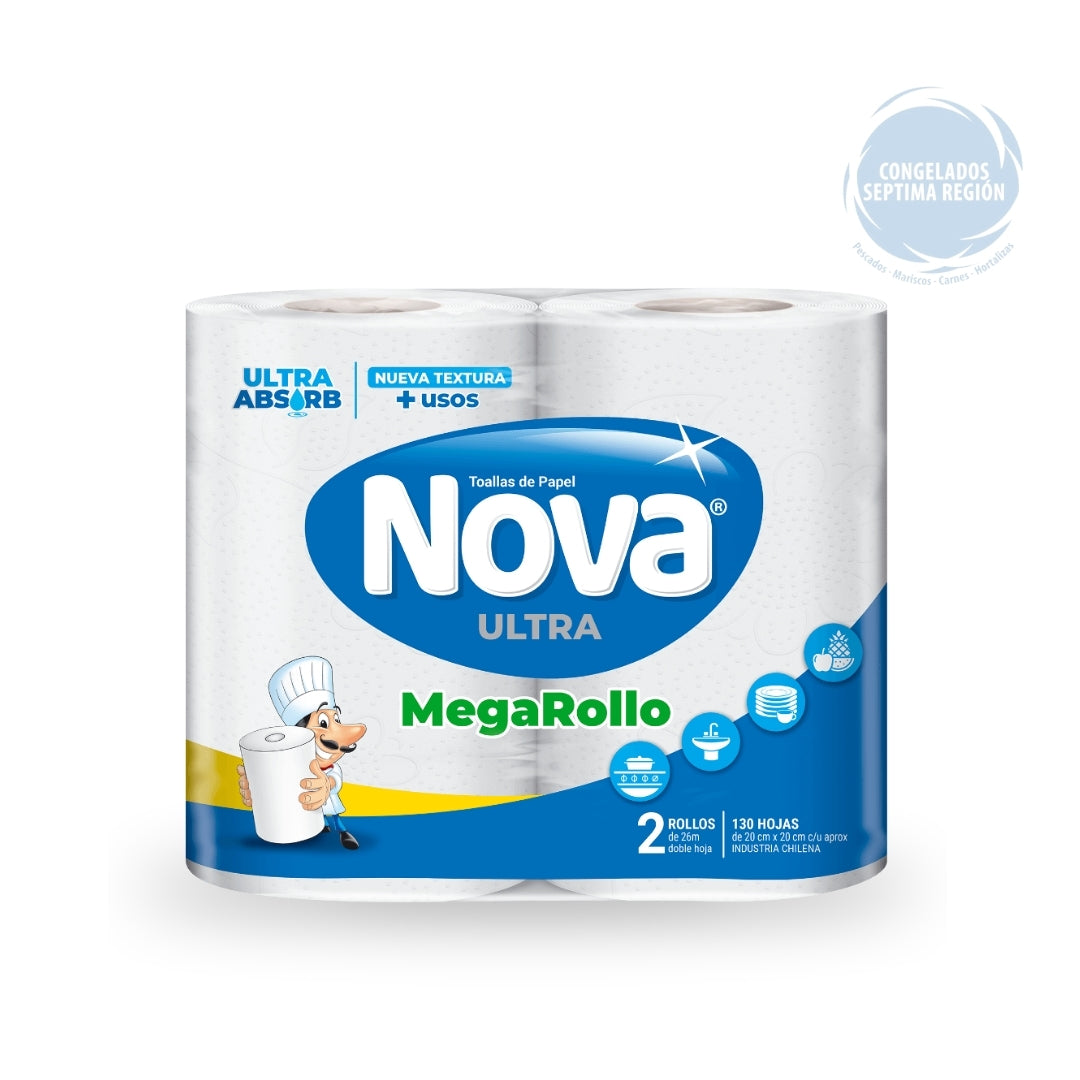 Toalla nova Ultra MegaRollo 2 unidades