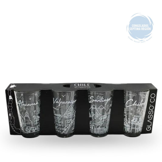 Set 4 Vasos City Colection