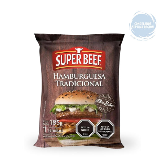 Hamburguesa super beef 185 gr