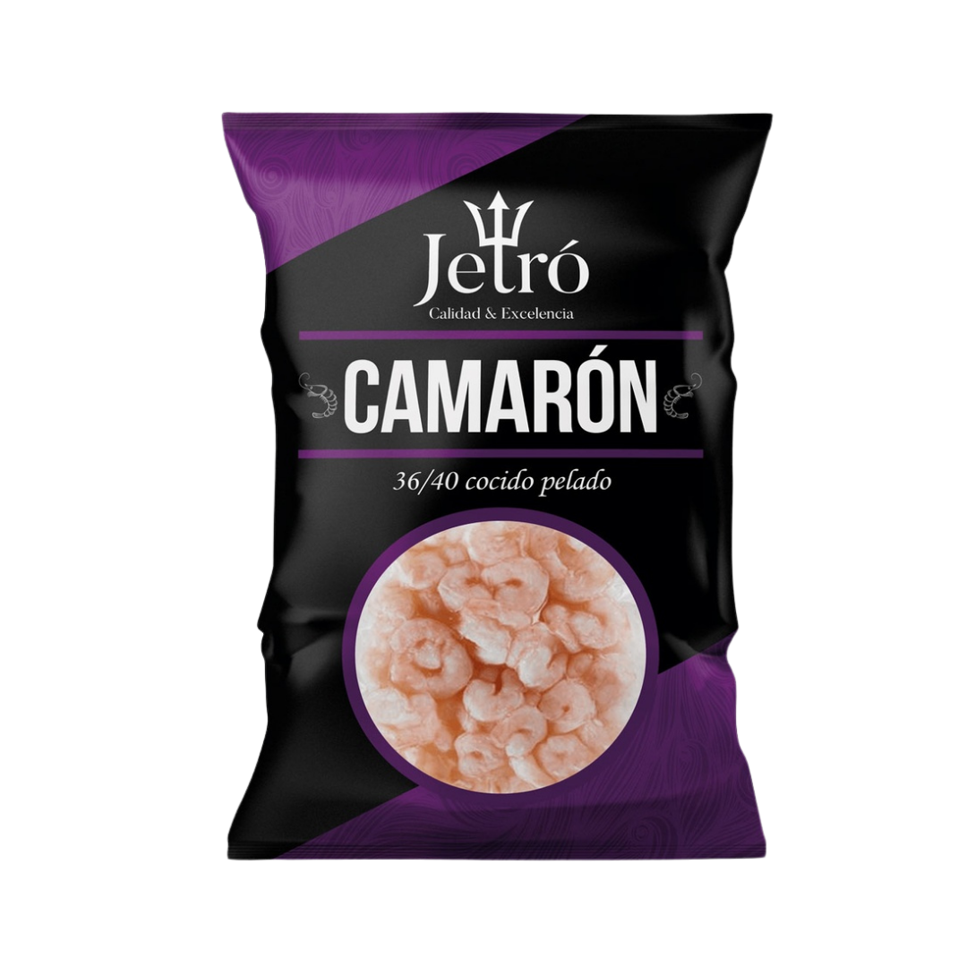 Camarón 36/40 kg cocido, pelado y desvenado