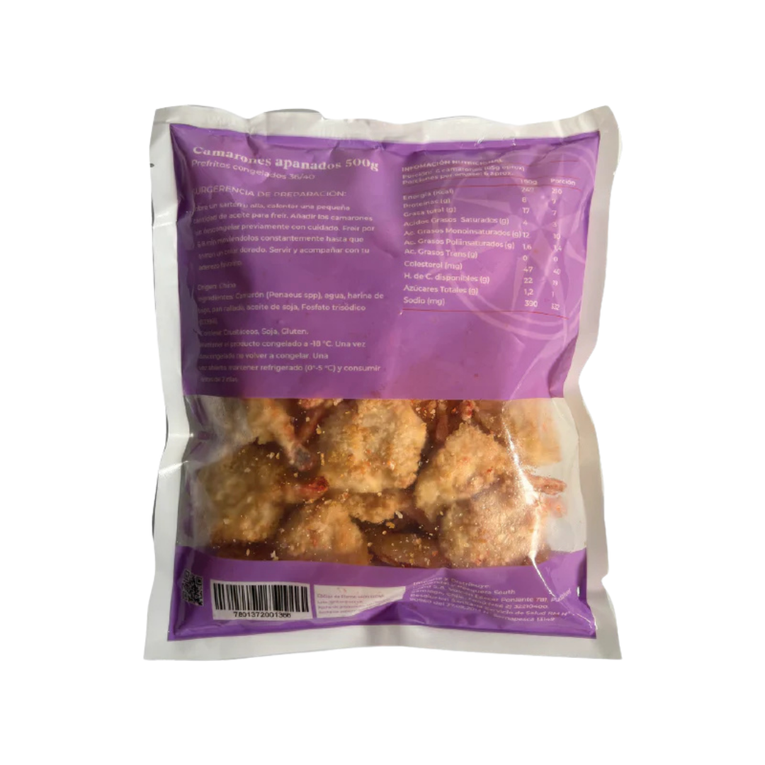 Camarón apanado 500 gr